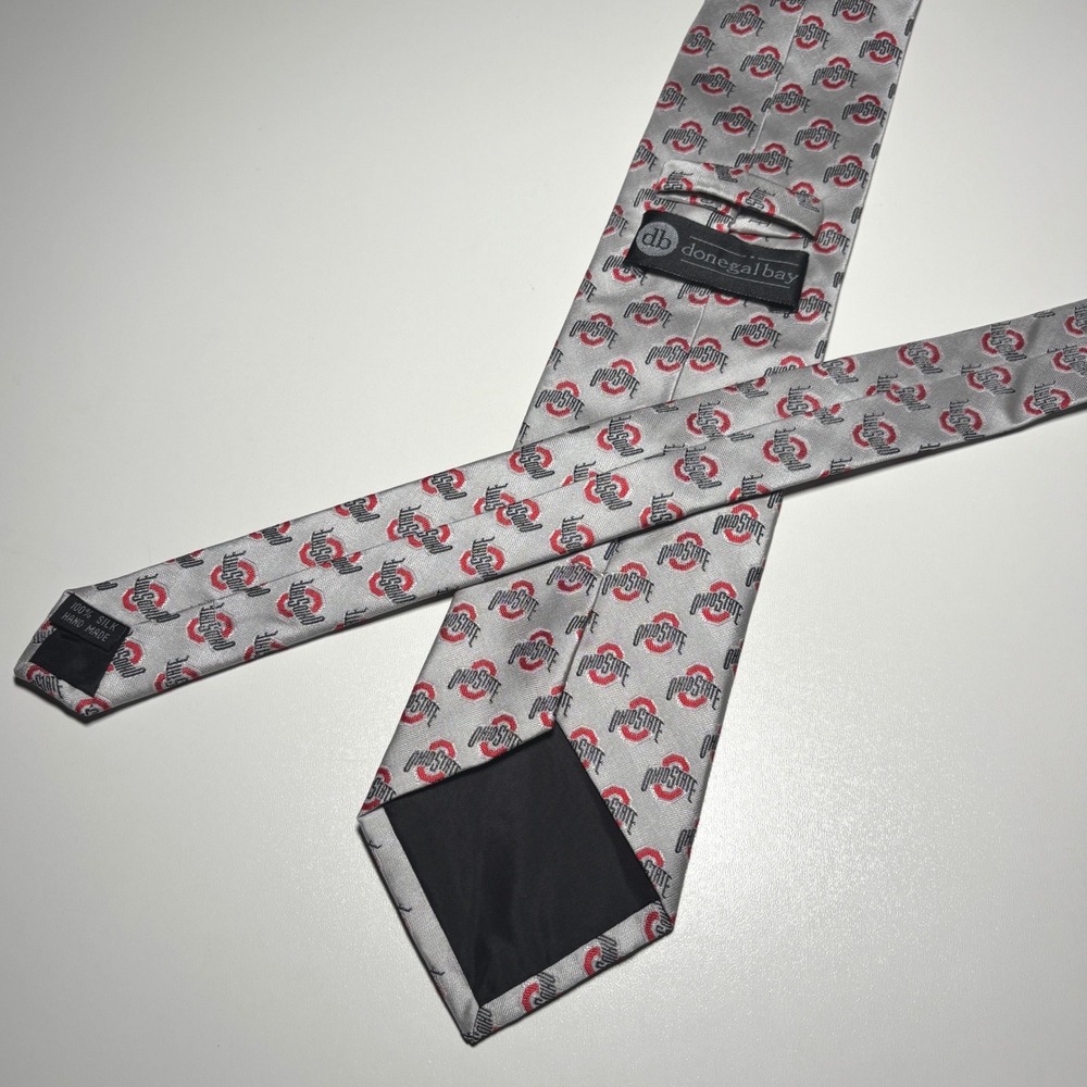 Ohio State‎ Buckeyes Donegal Bay Silk Tie OSU Logo NCAA Hand Made Necktie - Picture 3 of 6